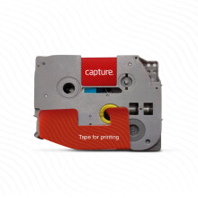 Capture Capture TZE315 P-Touch compatible 6mm x 8m White on Black Tape