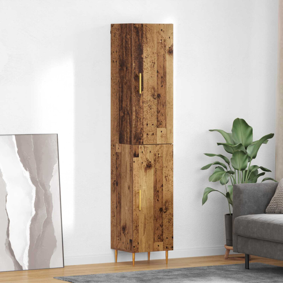 Vidaxl Highboard 2 Pcs Old Wood Engineered Wood