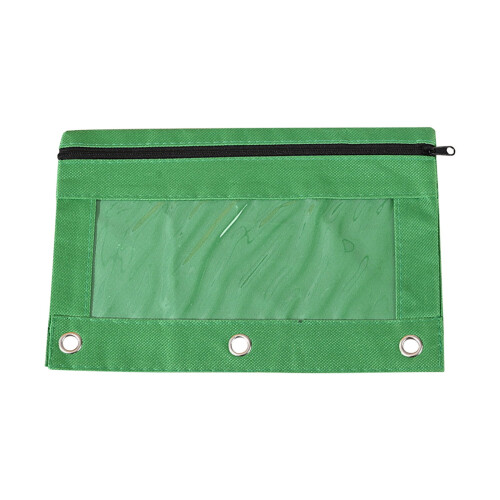 Oxford cloth pencil case black three-hole large capacity