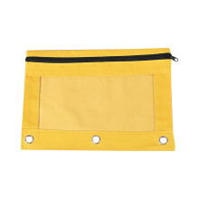 Oxford Cloth Pencil Case Black Three-hole Large Capacity