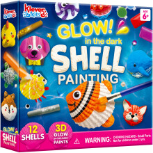 Klever Kits 12pcs Sea Shell Painting Kit for Kids, Glow in the Dark, Arts and Crafts for Kids, Craft Kits for Kids Ages 6-12, DIY Creative gift for K