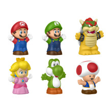 Fisher-Price Little People Toddler Toy My Mario 6-Piece Character Figure Set for Preschool Pretend Play Kids Ages 18+ Months, JHG63