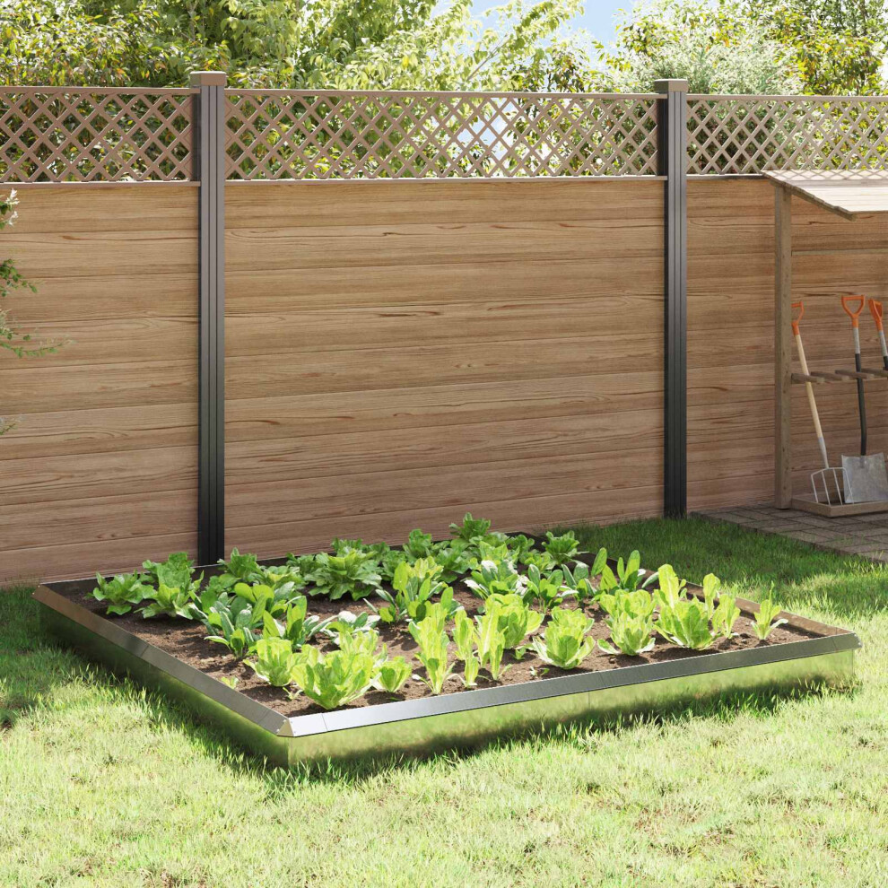 Vidaxl Snail Fences 12 Pcs Silver Galvanised Steel