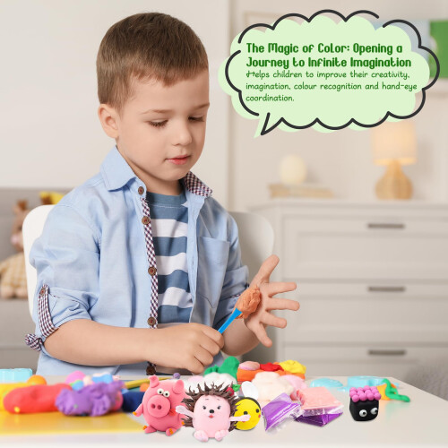 Air Dry Clay Kit 78 Pack, with 6 PCS Tools & Project Booklet 2