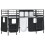 VidaXL vidaXL Kids'Loft Bed Frame with Curtains Black 100 x 190 cm 2