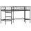 VidaXL vidaXL Kids'Loft Bed Frame with Curtains Black 100 x 190 cm 3