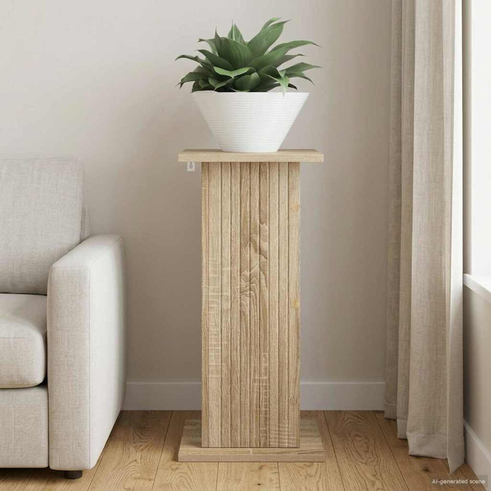 Vidaxl Plant Stand Sonoma Oak 30.5 X 30 X 60.5 Cm Engineered Wood