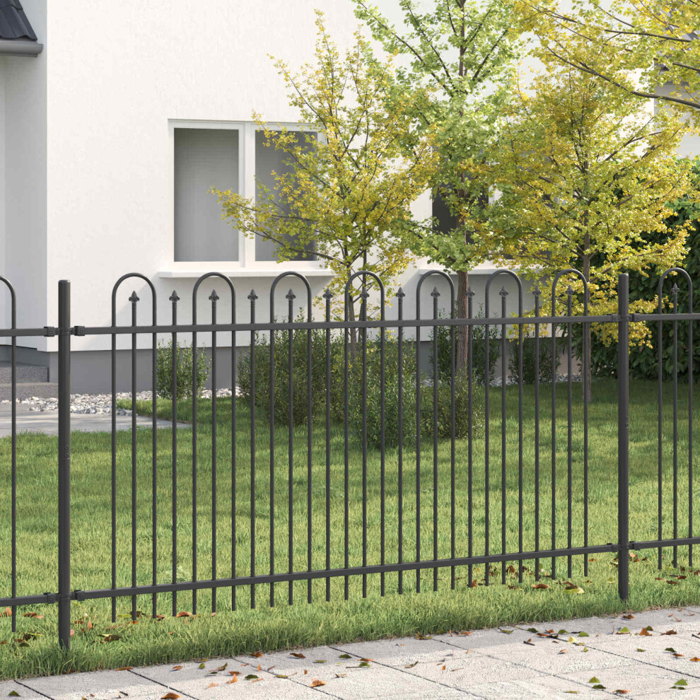 Vidaxl Spike Arch Fence Dronten Black 8721364675025
