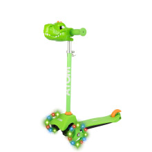 ATOM Light Up Mini Cruiser Scooter with Light-Up Wheels | Adjustable Height Handles | Children's 3-Wheeled Balance Kick Ride-On | Suitable for Ages 2