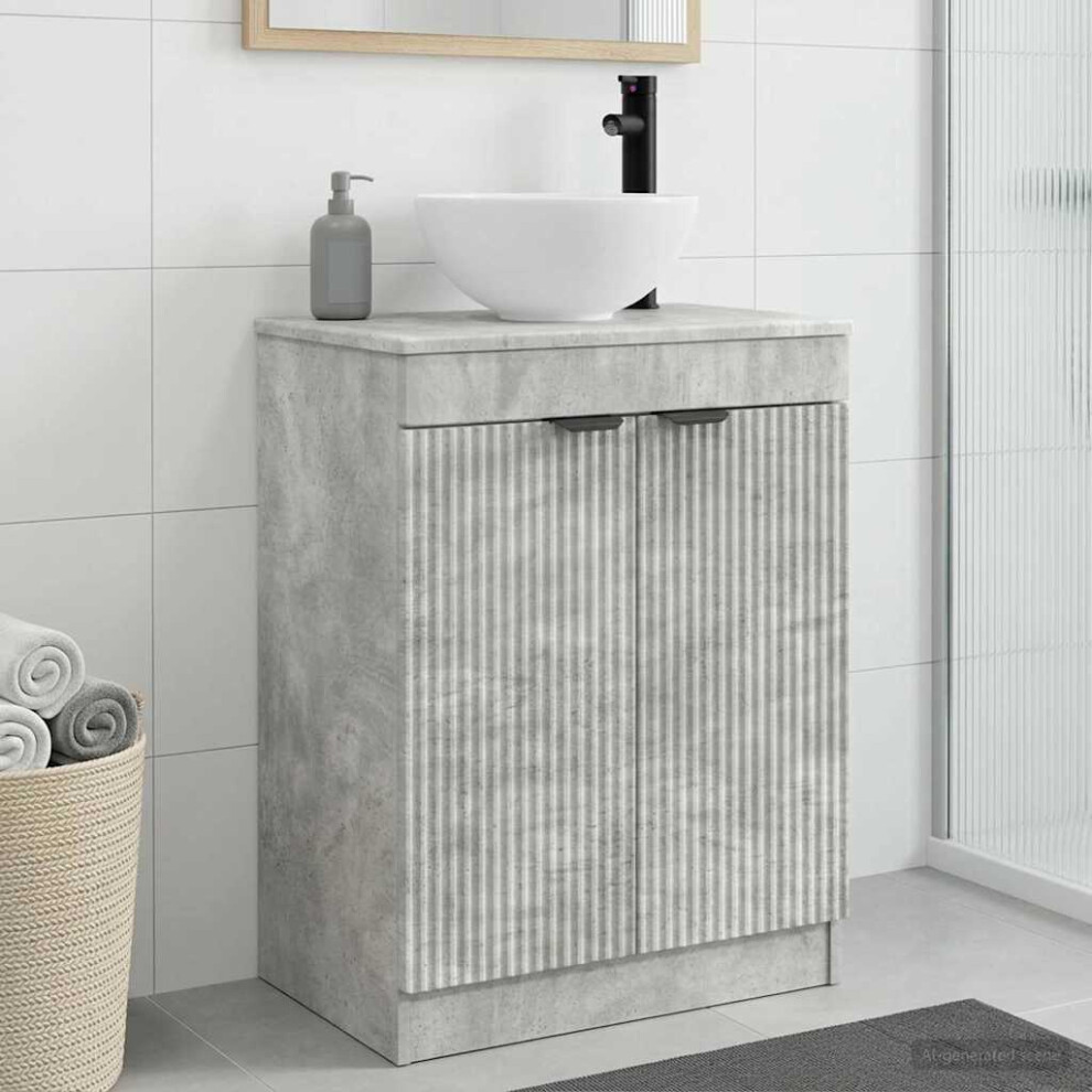 Vidaxl Bathroom Vanity With Sink Concrete 54 X 35 X 83 Cm Grey
