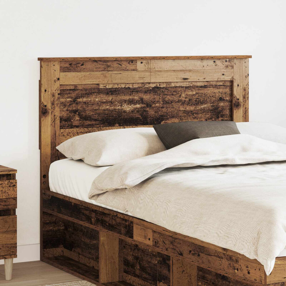 Vidaxl Headboard With Headboard Old Wood 135 Cm Engineered Wood