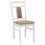 VidaXL vidaXL Dining Chair 2 pcs White and Brown Solid Rubber Wood 4