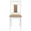 VidaXL vidaXL Dining Chair 2 pcs White and Brown Solid Rubber Wood 5