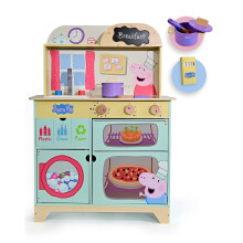 Peppa Pig Wooden Play Set for Toddlers Age 3+, Play Set for Pretend Play, Party Set for Children, Durable Wooden Kitchen Toys, Fun Set for Toddlers a