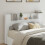 VidaXL vidaXL Storage Headboard with LED White Engineered Wood 1