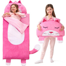 JOIEDOMI Sleeping Bag with Pillow & Blanket - Nap Mat for Kids -Slumber Bag for Daycare Kindergarten- Kids Sleeping Bag- Gift for Birthday Christmas