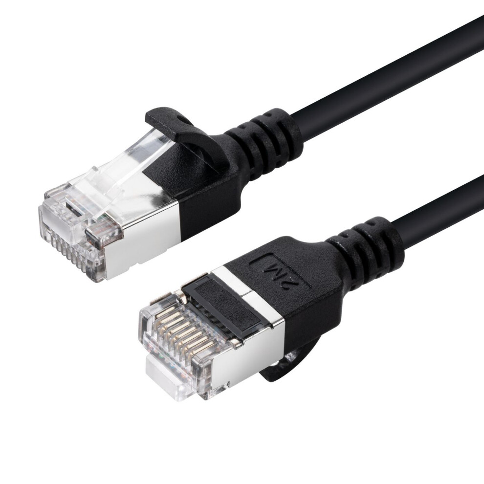 Microconnect Cat6a U-Ftp Slim Lszh 0.25M Network Cable Black 5715063027875