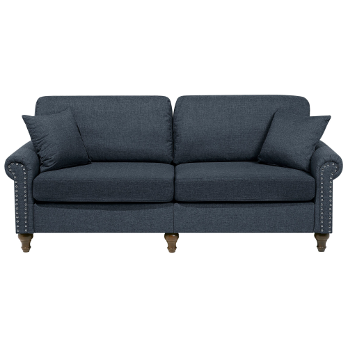 Beliani Sofa 3 Seater OTRA Fabric Dark Grey