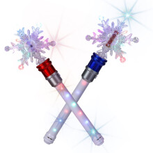 Light Up LED Wand Star Light Flashing Wands,Magic Wand Rotating Toy for Girls and Boys christmas & birthday gift (2pcs)