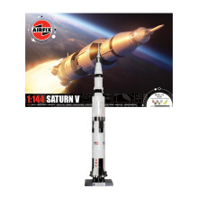 Airfix A50201 Saturn V Gift Set - Plastic Model Kits, Spacecraft Building Kits for Adults & Kids 8+, Includes: 1:144 Scale Model, Humbrol Acrylic Pai