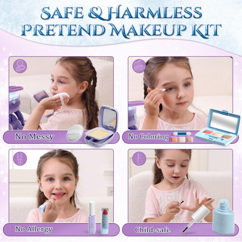 Lehoo Castle 2-in-1 Portable Dressing Table with Pretend Makeup Set 2