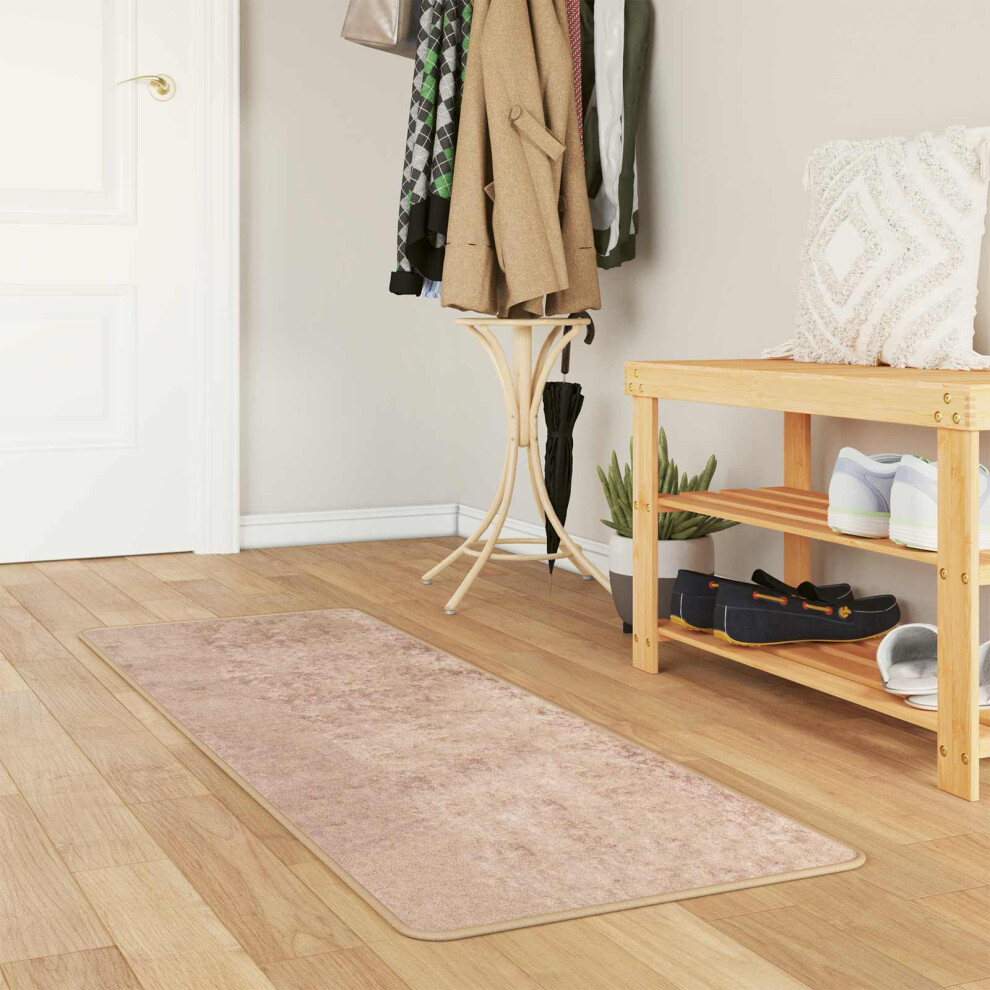 Vidaxl Rug Runner Marsa Sand 50 X 150 Cm Polyester And Pvc