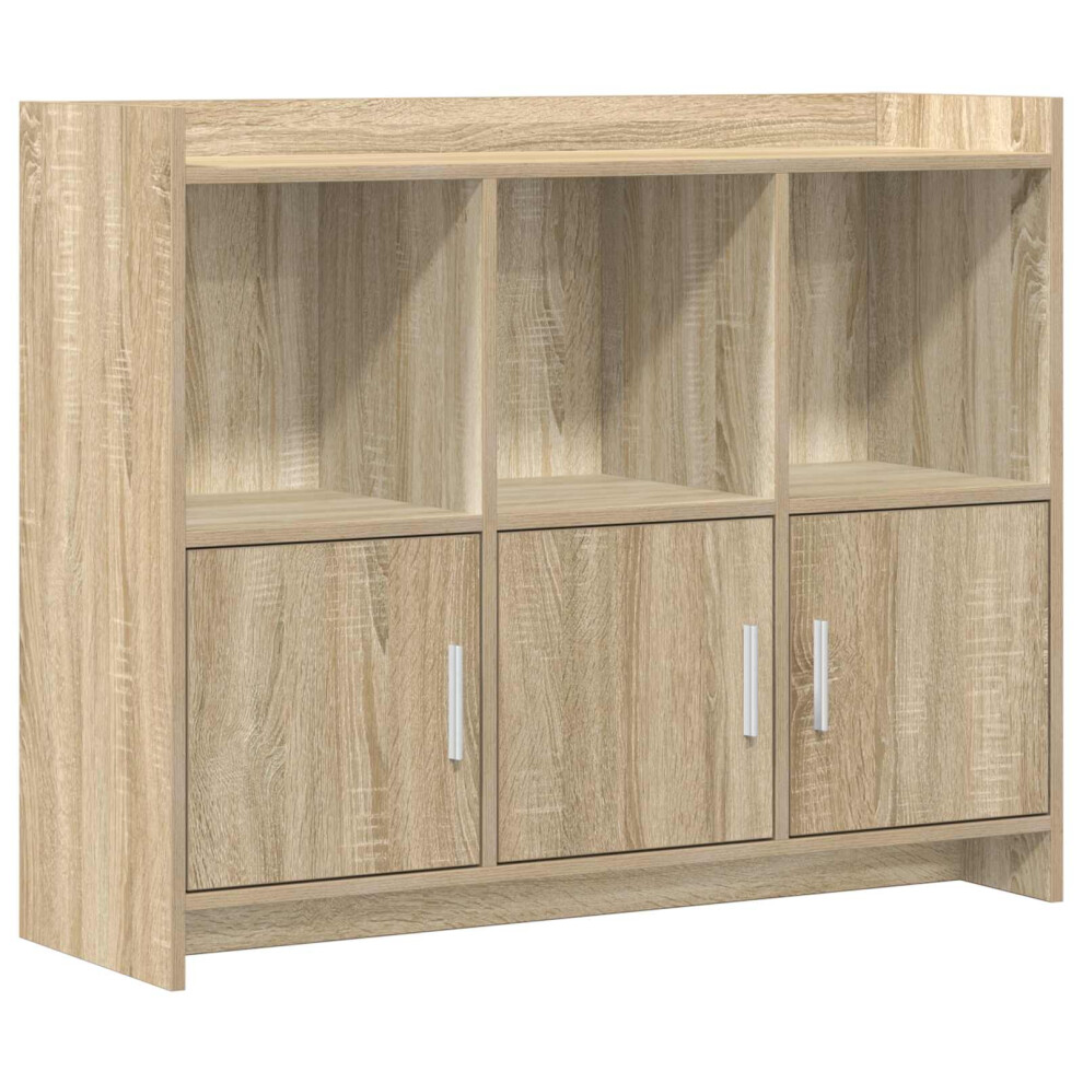 Vidaxl Sideboard Sonoma Oak 98.5 X 33 X 80 Cm Engineered Wood