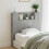 VidaXL vidaXL Storage Headboard with LED Concrete Grey Engineered Wood 1