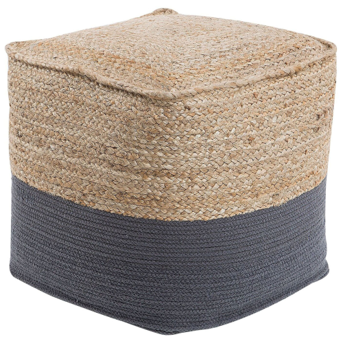 Beliani Pouffe KIRAMA Jute Dark Grey
