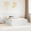 VidaXL vidaXL Bed Frame with Headboard White 150 x 200 cm Solid Pine Wood 1