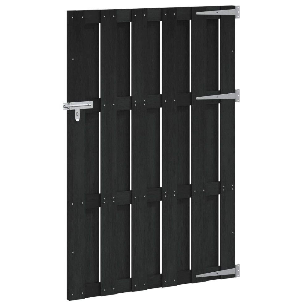 Vidaxl Garden Gate 100 X 150 Cm Wpc And Aluminium Black
