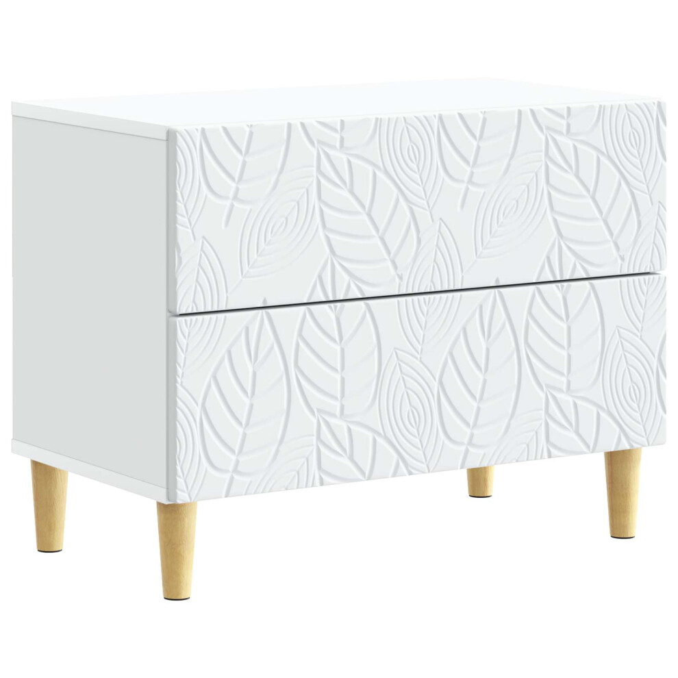 Vidaxl Bedside Table 62 X 34.5 X 48 Cm Engineered Wood White