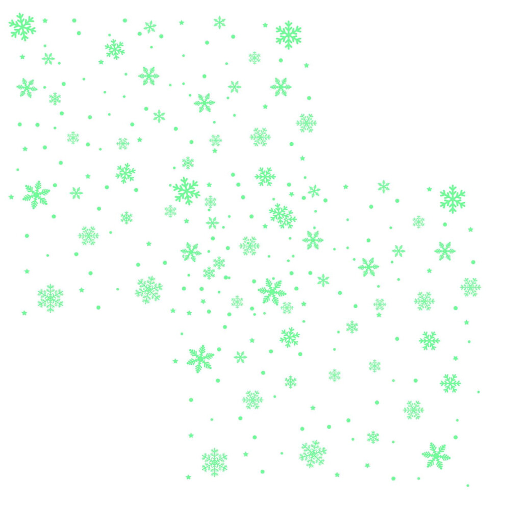 Xubond Christmas Snowflake Wall Stickers Pvc Luminous 12 Pcs 913211239995