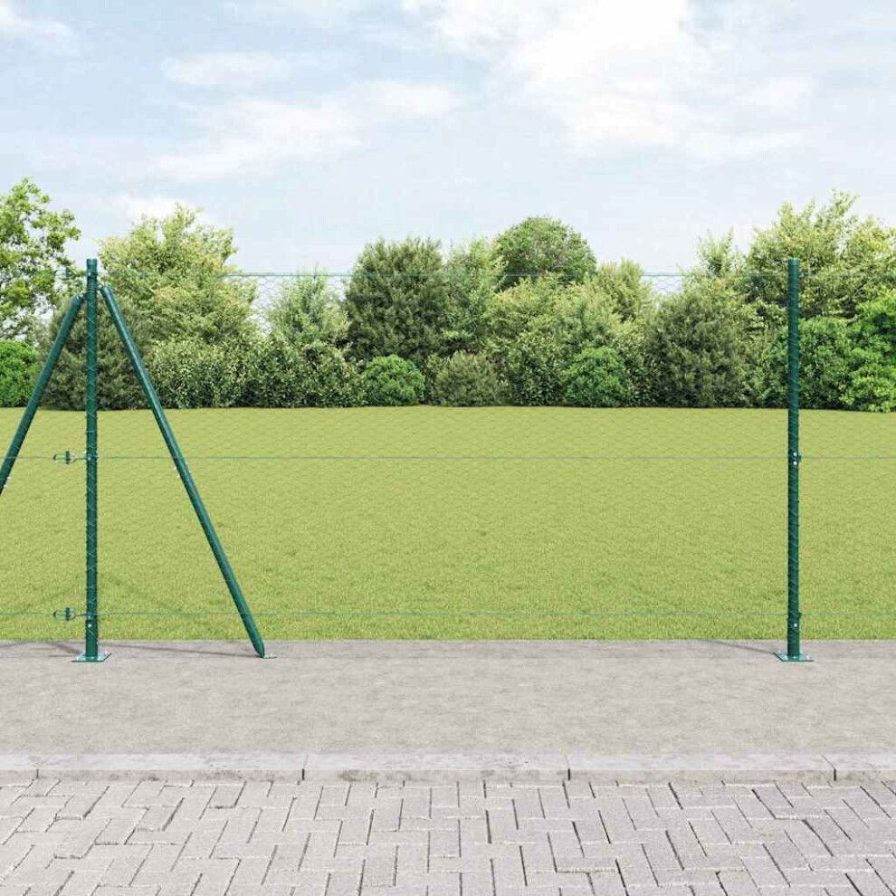 Vidaxl Welded Wire Fence With Concrete Base 50 X 1.2 M (W X H)