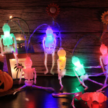 LED Halloween String Lights Skull Skeleton Decor 10m