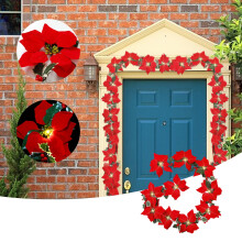 Christmas string lights safflower red fruit decoration 10m