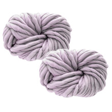 Xubond chunky soft wool yarn gray 100g