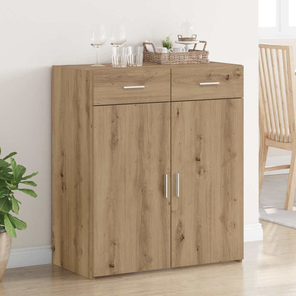 Vidaxl Storage Cabinet Artisan Oak 80 X 42.5 X 93.5 Cm Engineered Wood