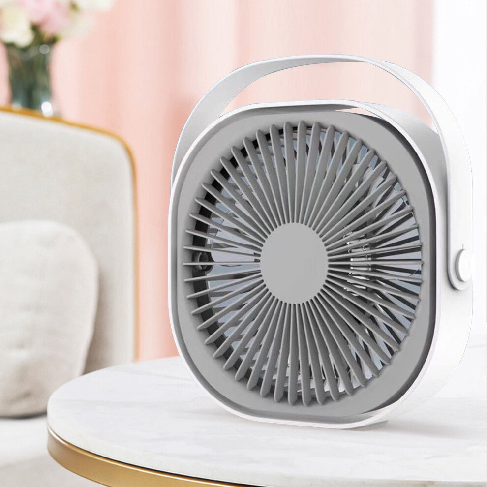 Mini Desktop Fan Usb Rechargeable Silent 3-Speed 913211233757