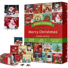 Calendario dell'Avvento Puzzle 1008 Pezzi Regalo di Natale 24 Scatole — giocattolo educativo, puzzle famiglia