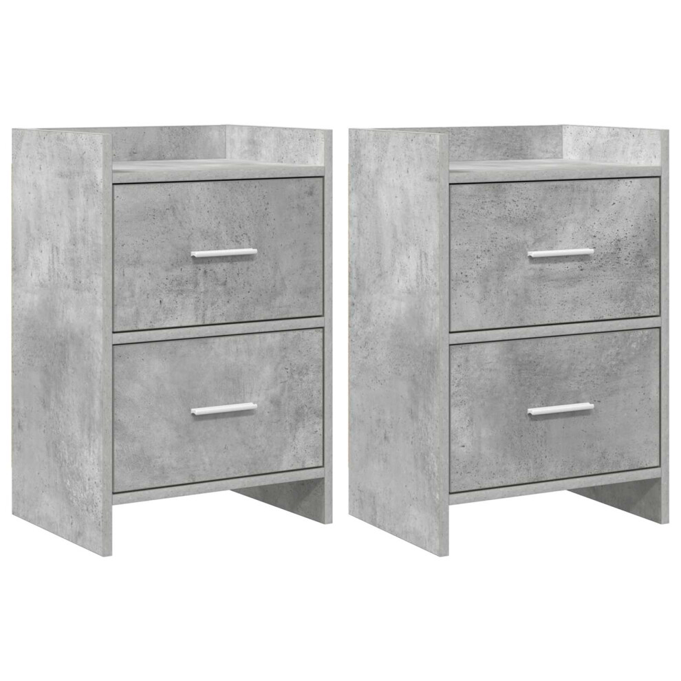 Vidaxl Bedside Tables 2 Pcs Concrete 40 X 30 X 60 Cm Grey