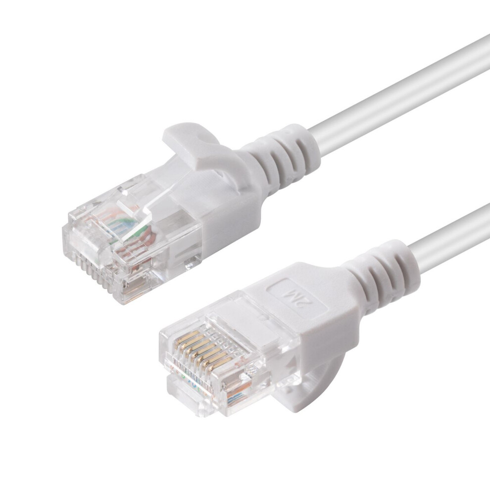 Microconnect Cat6a U/Utp Slim Network Cable 0.5M White 5704174043706