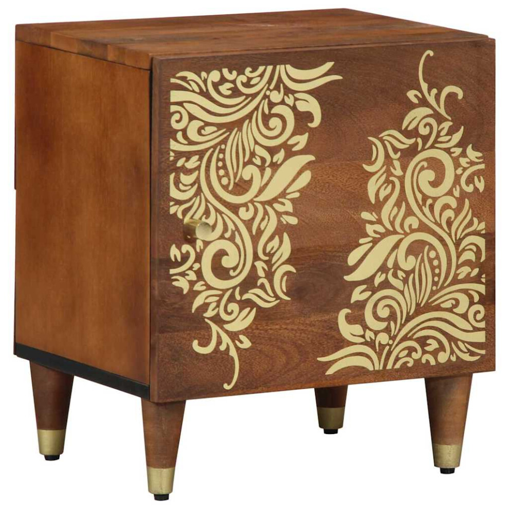 Vidaxl Bedside Cabinet With Door Honey 40 X 33 X 46 Cm Brown