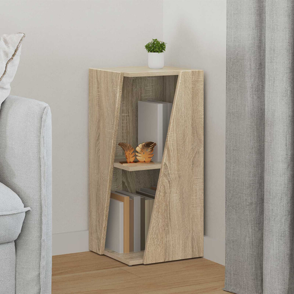 Vidaxl Side Shelf Sonoma Oak 33 X 32 X 70.5 Cm Engineered Wood