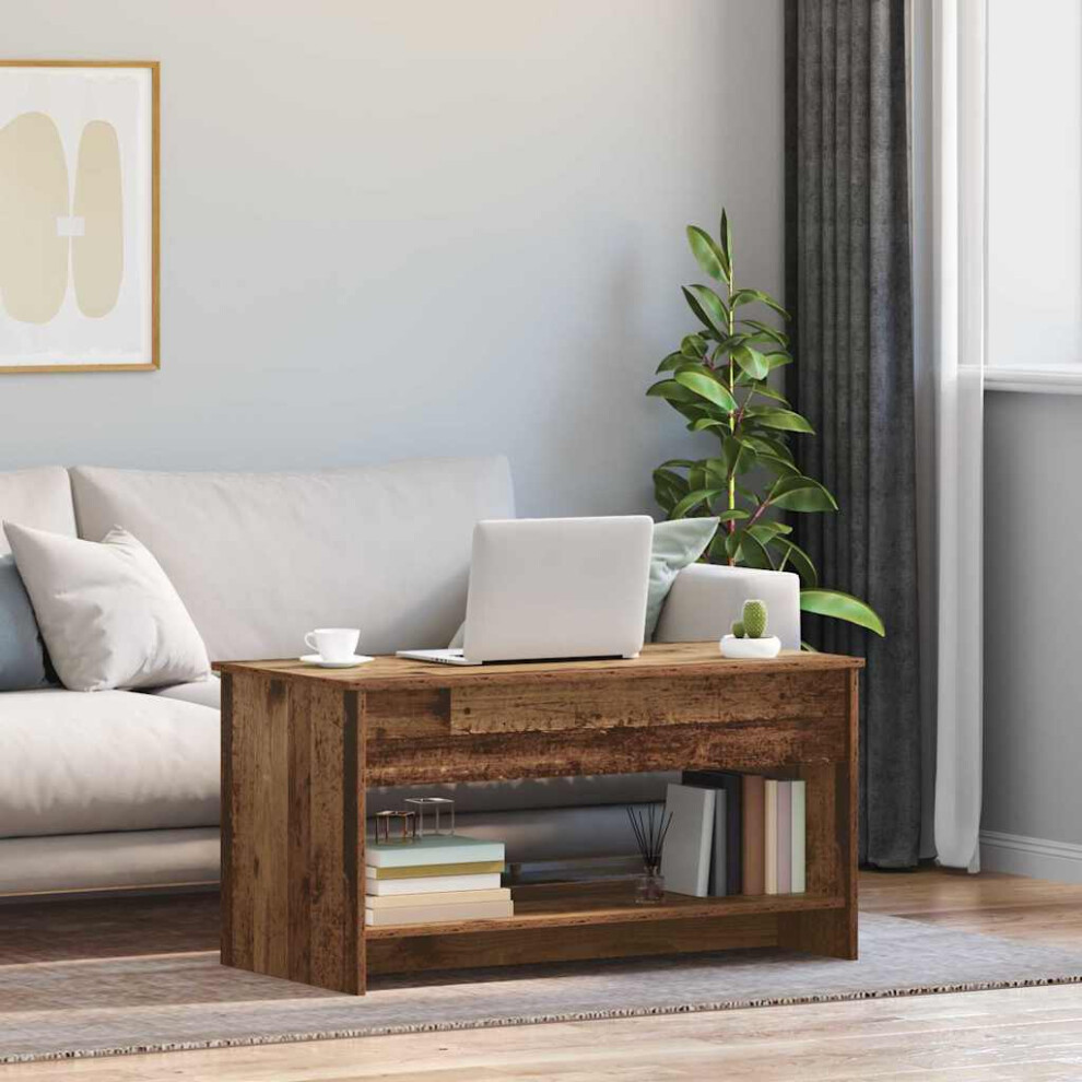 Vidaxl Coffee Table Old Wood 80 X 50.5 X 41.5 Cm Engineered Wood