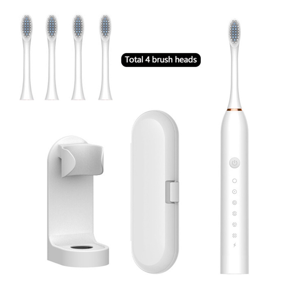 Kiplyki Sound Wave Electric Toothbrush with 4 Brush Heads