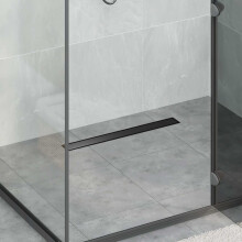 vidaXL Shower Drain 2-in-1 with 360 Siphon Black 60 cm
