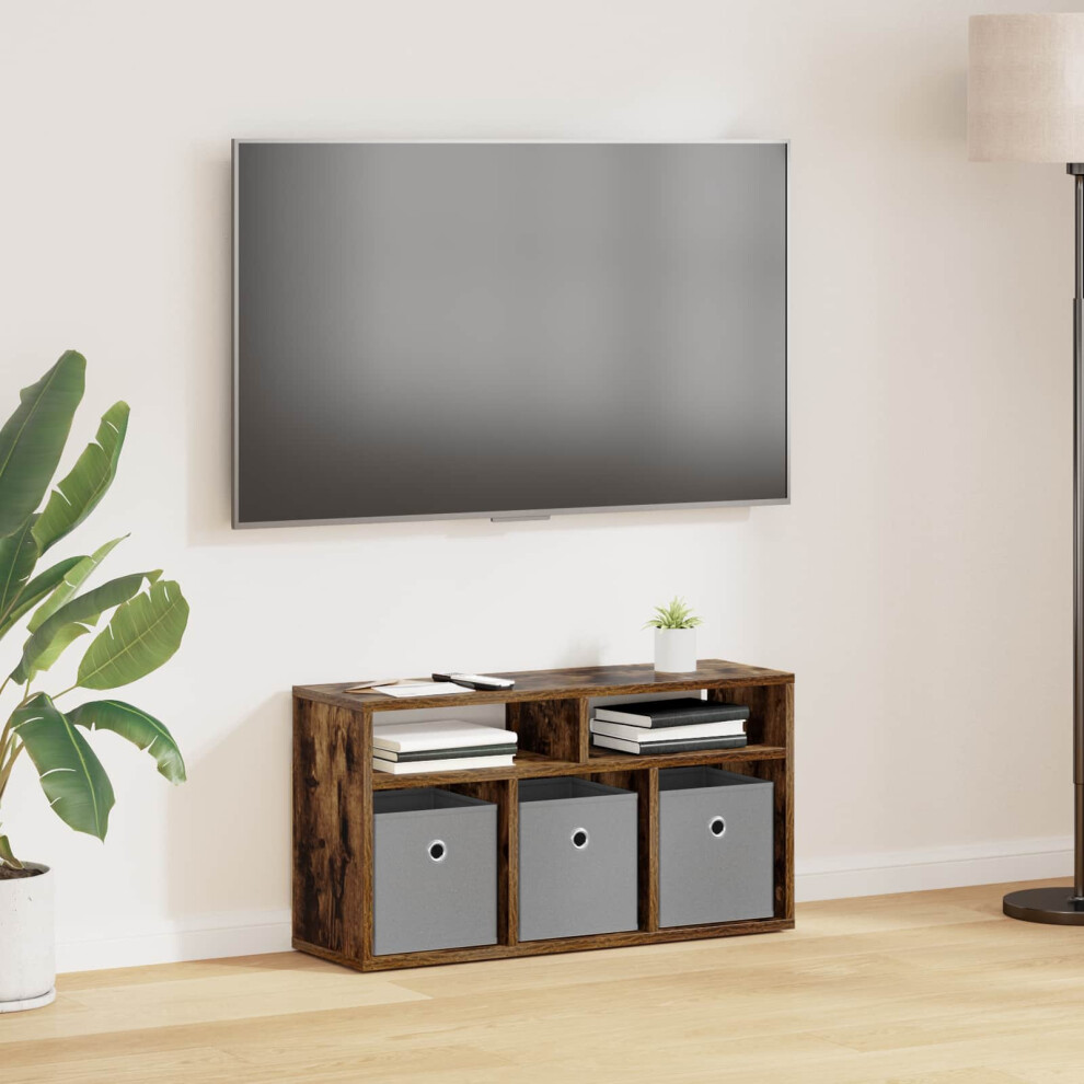 Vidaxl Lowboard With Drawer Smoked Oak 72 X 22.5 X 38 Cm