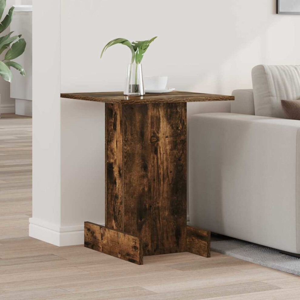 Vidaxl End Table Smoked Oak 44.5 X 45 X 55 Cm Engineered Wood