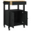 VidaXL vidaXL Kitchen Trolley MONZA Black 60 x 40 x 88.5 cm Solid Pine Wood 3